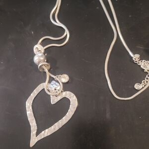 Silver Heart Pendant Necklace